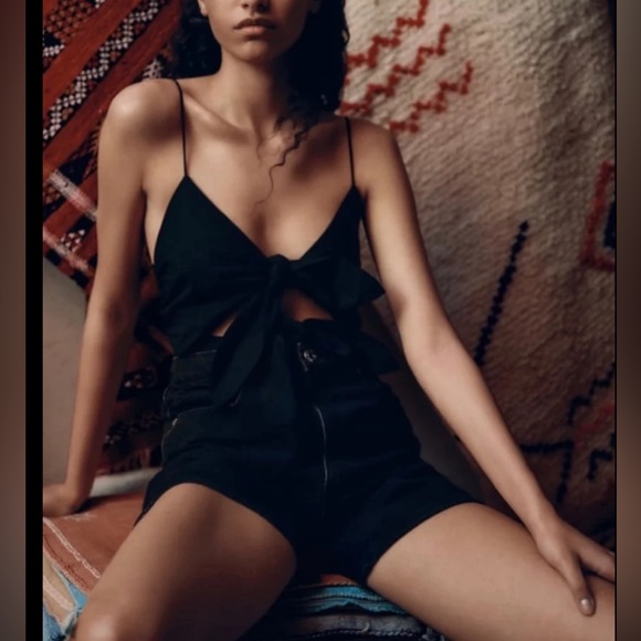 Zara BLACK CUT OUT BODYSUIT - Picture 6 of 10